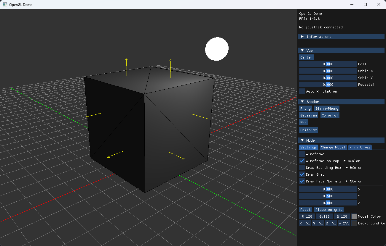 Démonstrateur Pédagogique OpenGL